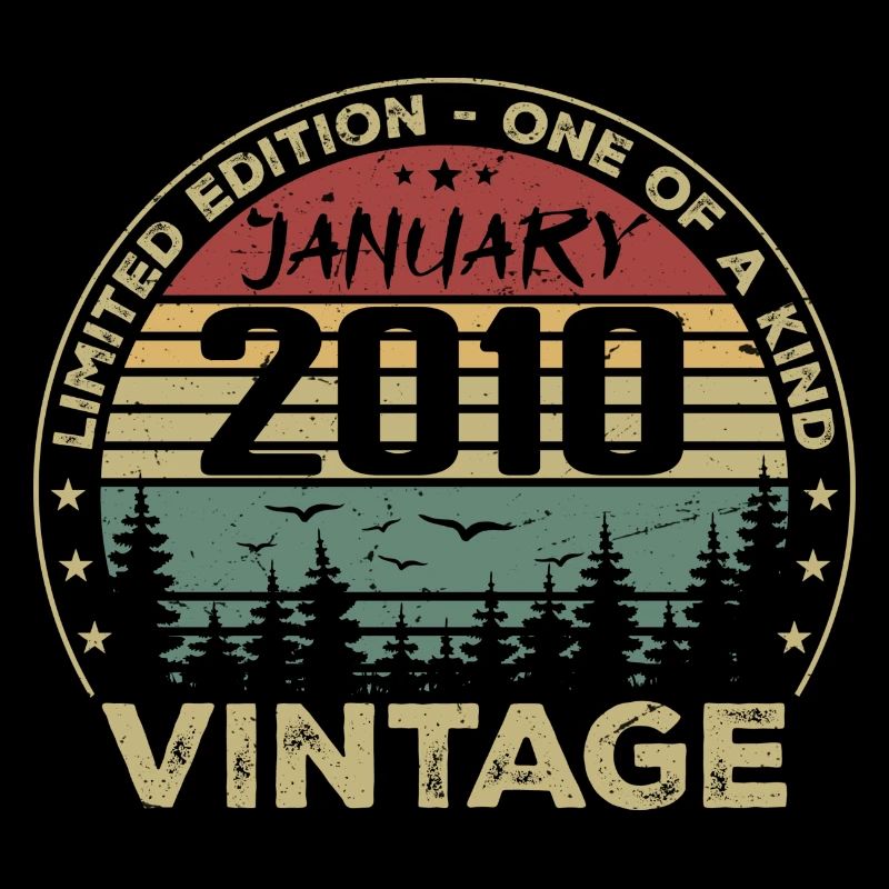 Vintage Janvier 2010 Anniversaire Janvier 2010