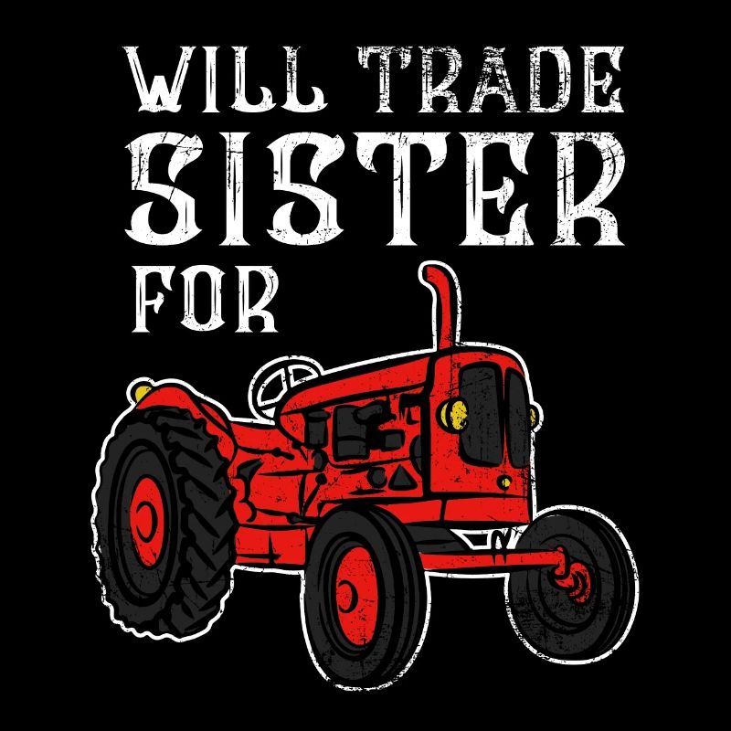 Schwester Traktor Farmer Kind Bruder Geschenk