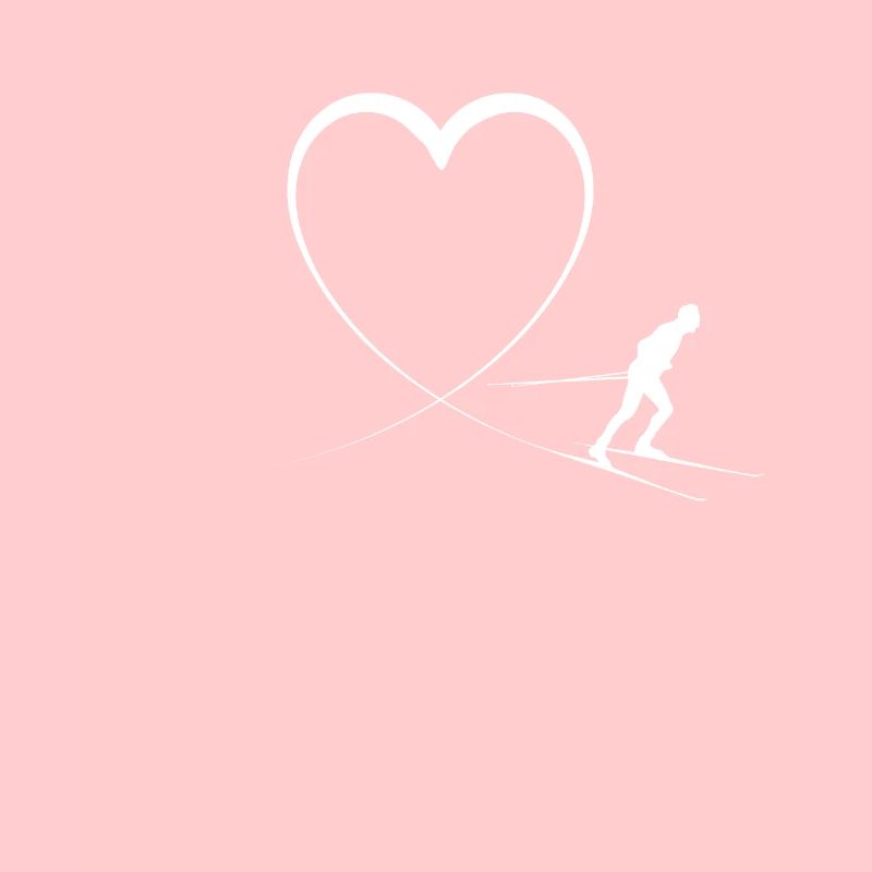 Heart cross-country skiing