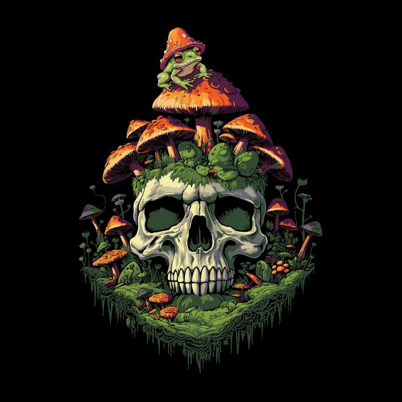 Cueilleurs de champignons Crâne