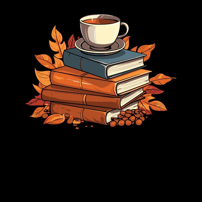 Buch Leseratte Bücherwurm Kaffee