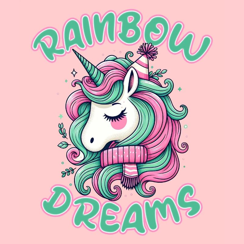 RAINBOW DREAMS, EIN SCHLAFENDES EINHORN TRÄUMT