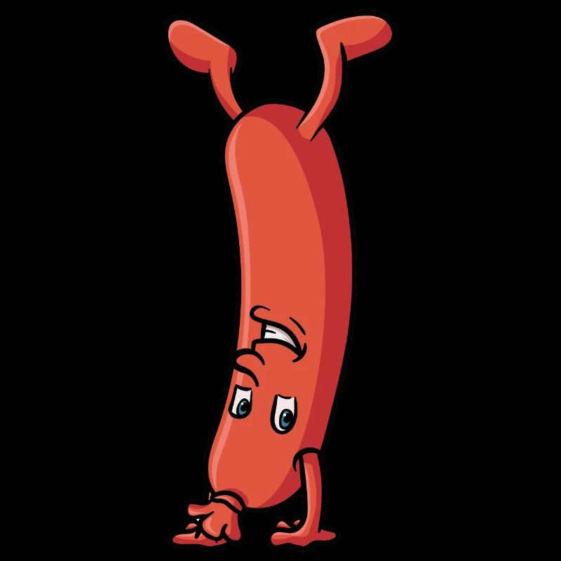 Sausage that makes a handstand