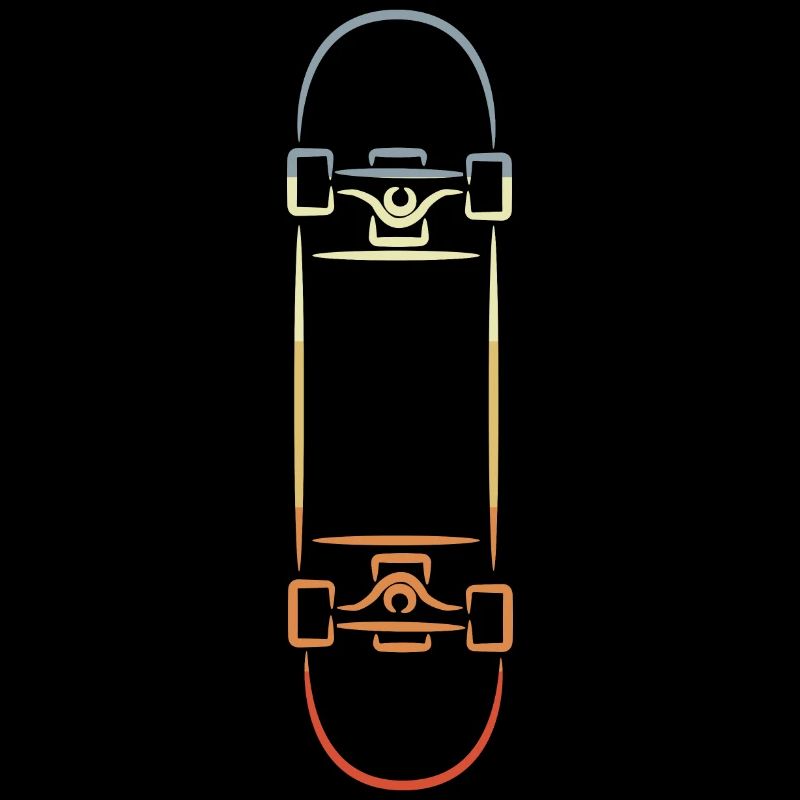 Vintage Skateboard Drawing