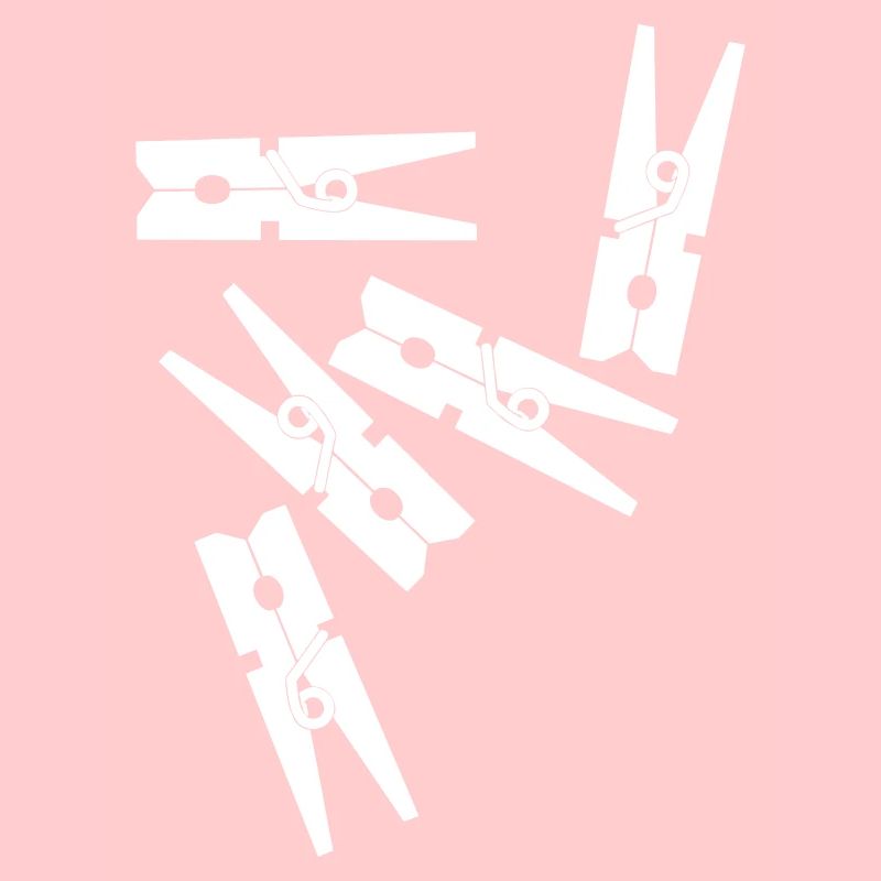 Pinces à linge blanc