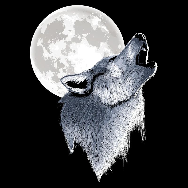 Howling Wolf Full Moon Moon