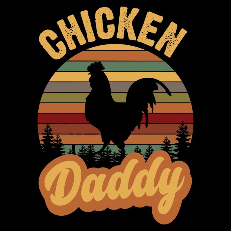 Chicken Daddy Retro Vintage Style Chicken