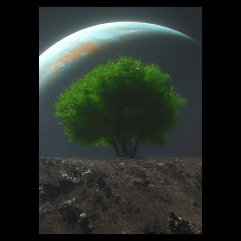 Baum auf dem Mond