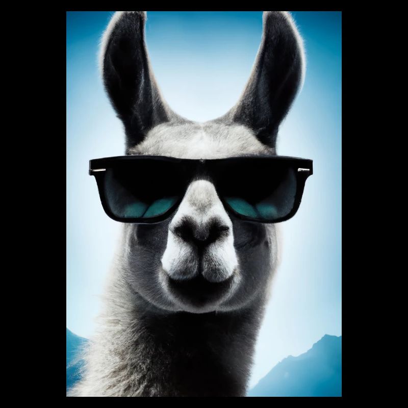 Lama mit Sonnenbrille