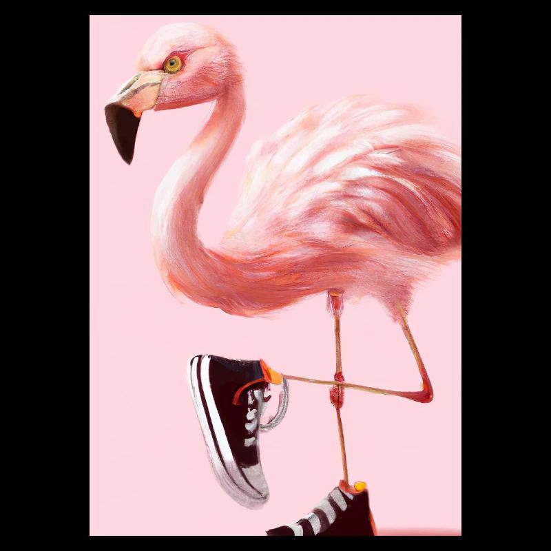 Falmingo trägt Sneaker