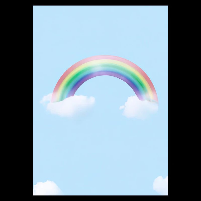 Regenbogen und Wolken