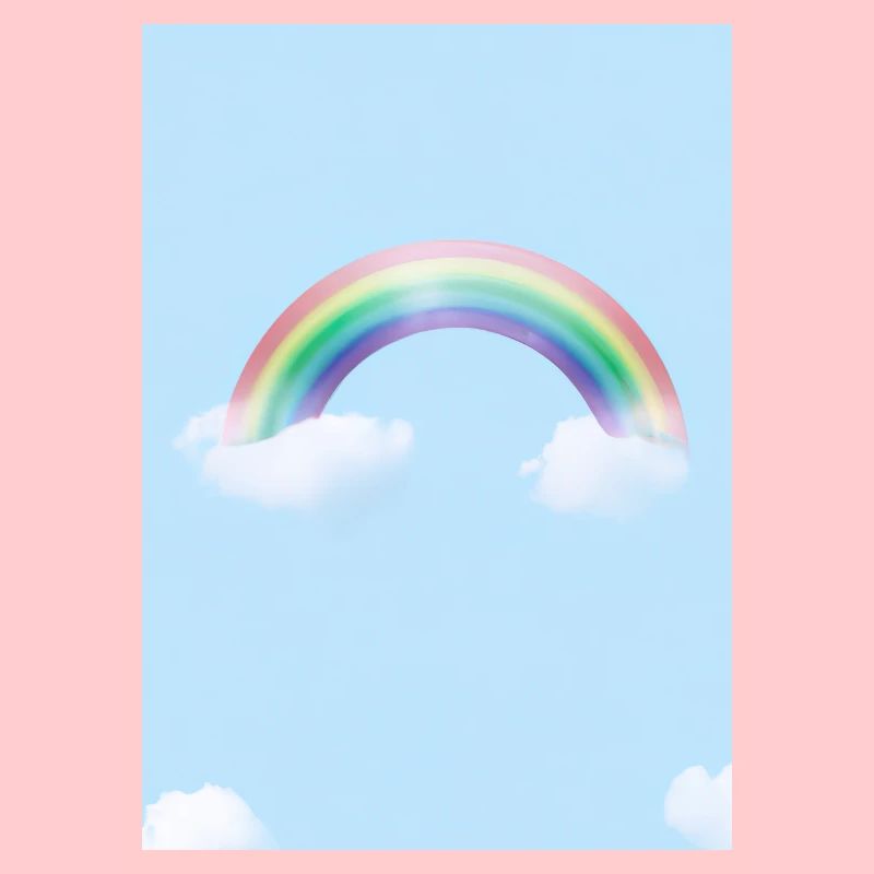 Regenbogen und Wolken