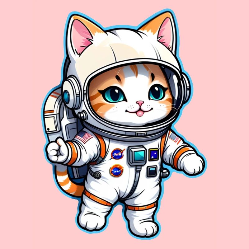 Astronaut Cat - Space