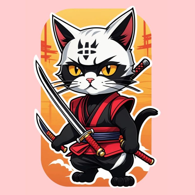 Ninja Cat - Samurai Kitten