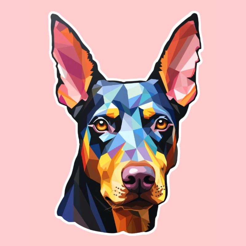 Dobermann Pinscher psychedelisch