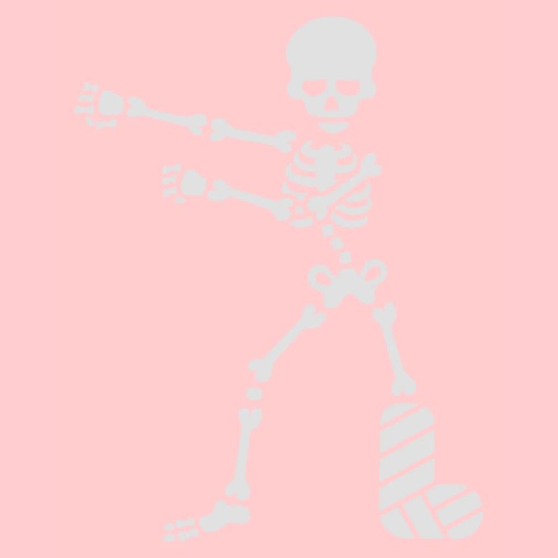 Gebrochenes Bein Gips Skelett floss dance flossing