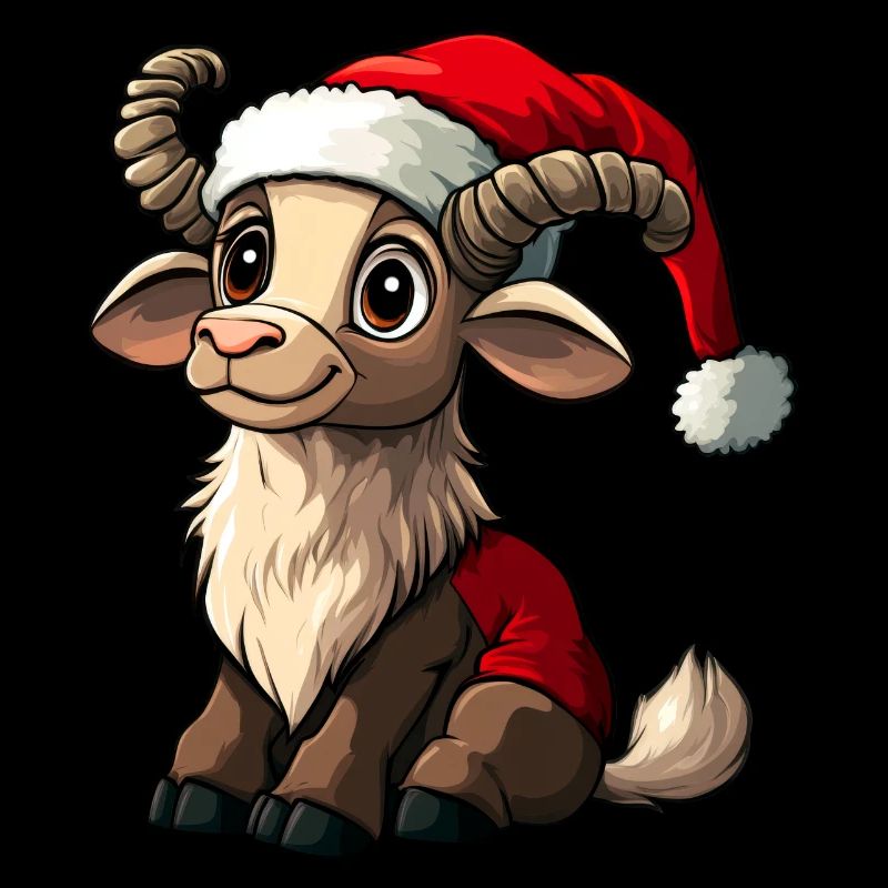 Steinböcke Weihnachten / Weihnachtsmann Steinbock