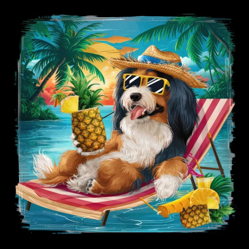 Havanese dog on the beach ideal for summer