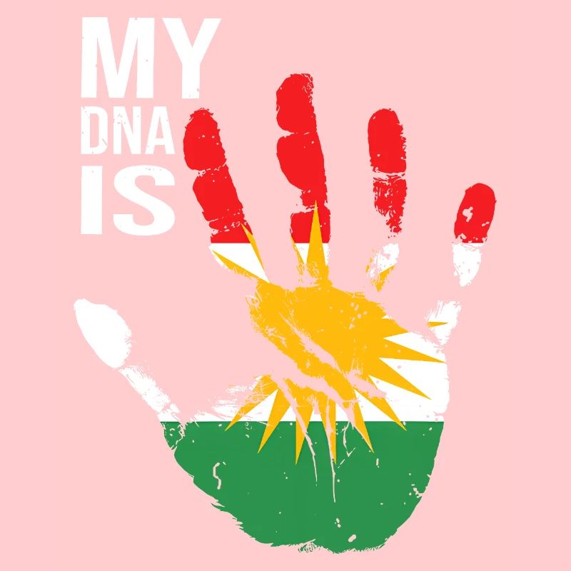 Kurdes du Kurdistan Conception à la main avec drapeau