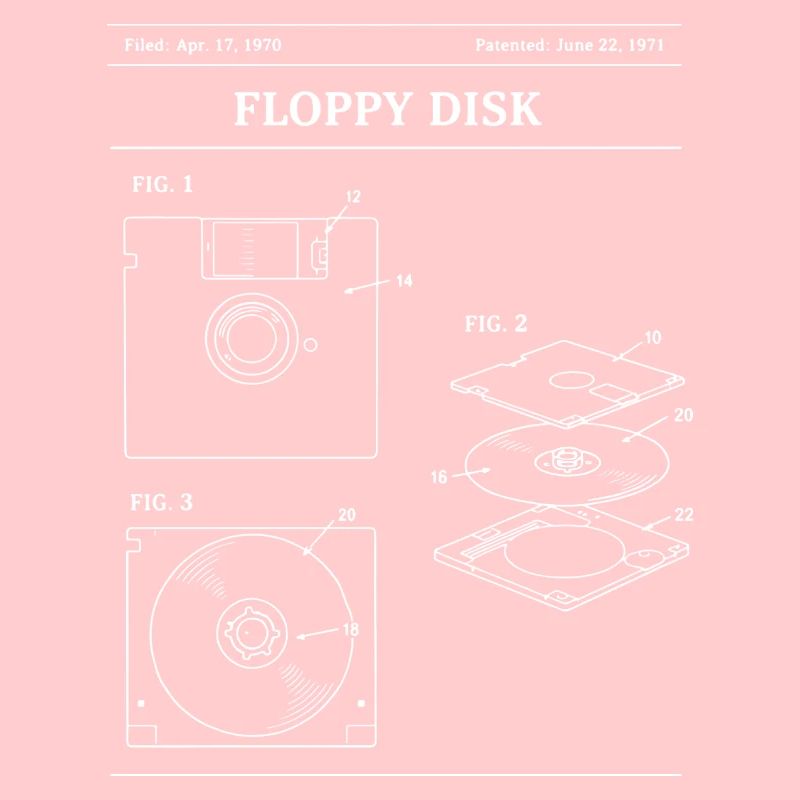 Retro Floppy Disk Blueprint
