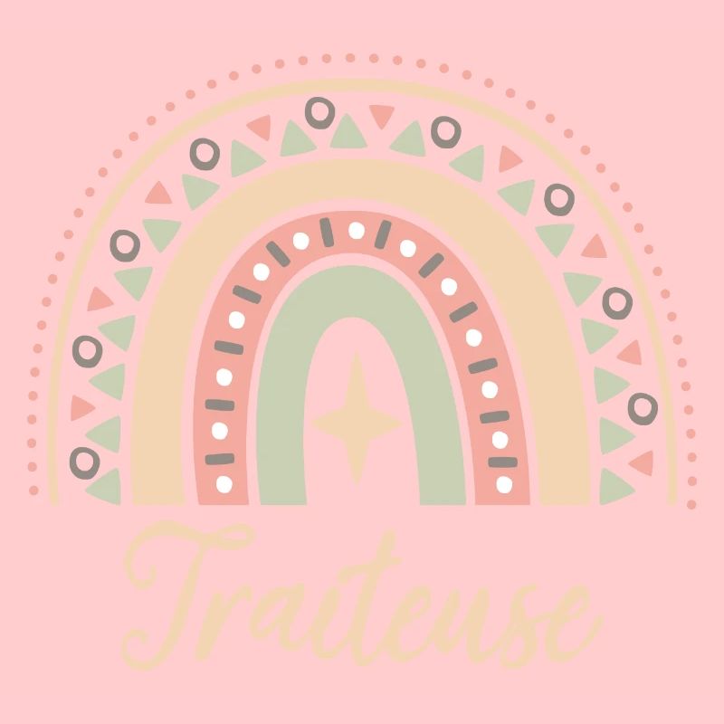 Cadeau Traiteuse. Boho Rainbow traiteuse.