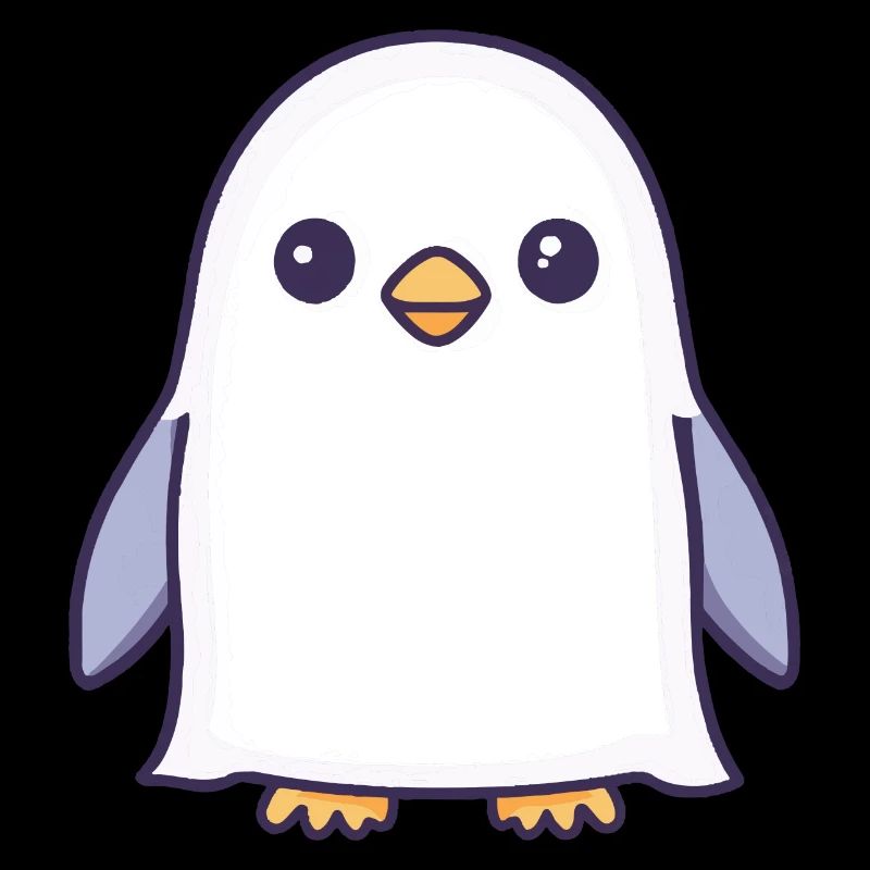 Pinguin Halloween Comic Geist