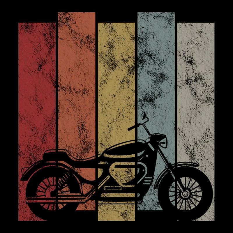 Motorcycle Chopper Bobber Retro Motorcyclist Biker