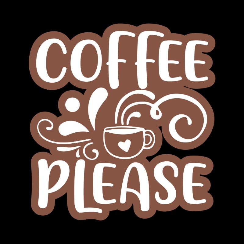 Kaffee bitte Aufkleber Design 01