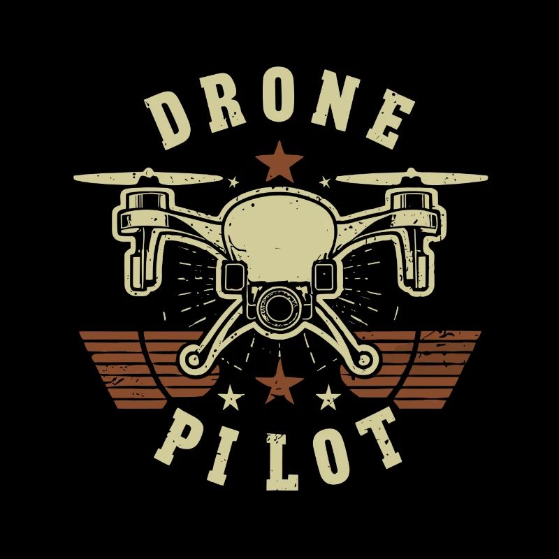 Pilote de drone au style rétro