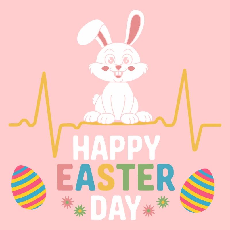 Happy Easter Day Bunny Easter Eggs