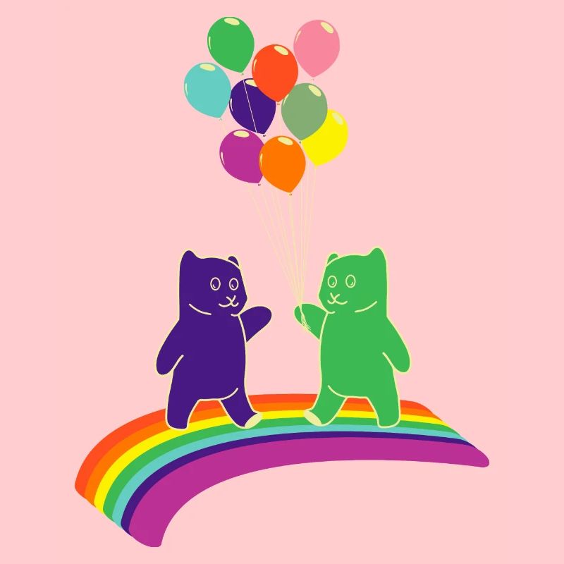 Kidcore Gummibärchen Luftballons Regenbogen Farben