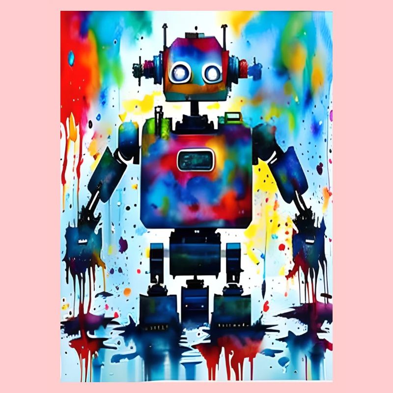 Art Robot Coloré