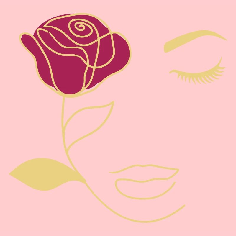 Visage beauté rose