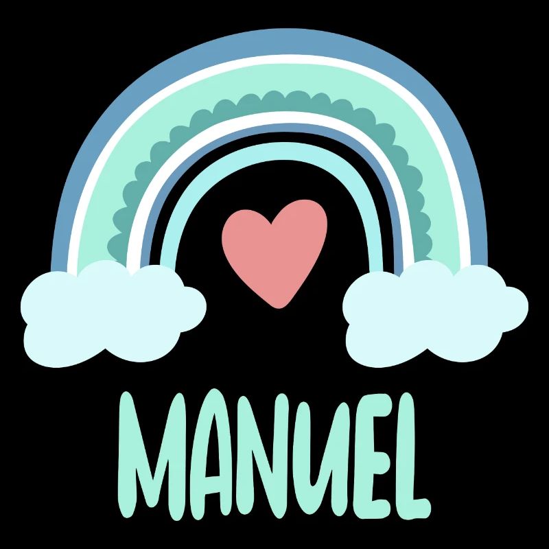 Manuel Name Regenbogen Baby