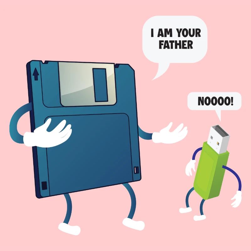 Father _ Son Disque Floppy ... Programmeur & Nerd