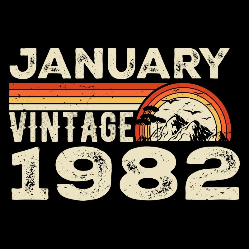 Janvier 1982 Vintage Anniversaire 1982, Né en 1982