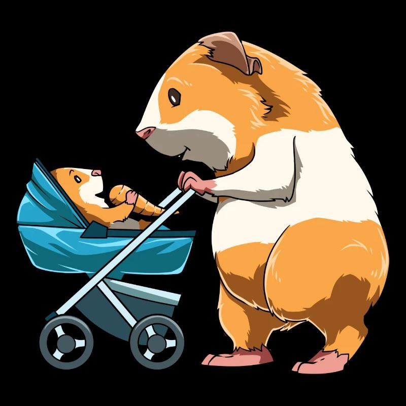 Guinea Pig Mama Stroller Guinea Pig
