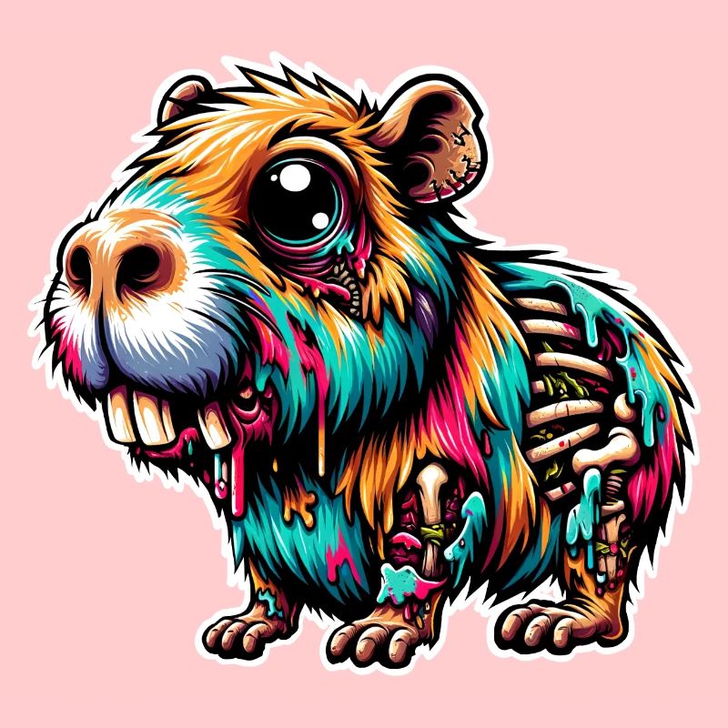 Capybara Zombie Monstre
