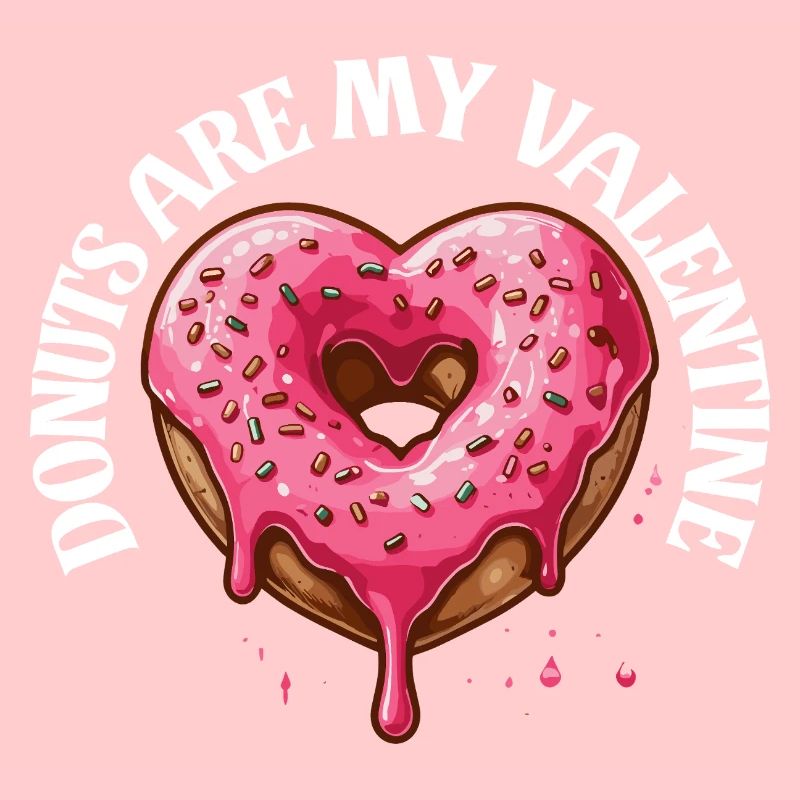 Valentinstag Donut Herz Verliebte Lecker Lustig