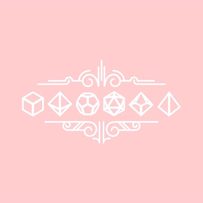 Deco Polyhedral Dice Set Vintage Tabletop RPG