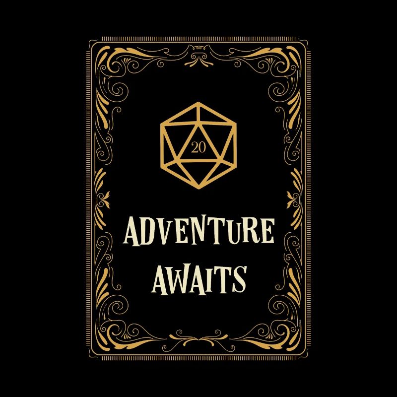 Abenteuer erwartet Polyedral D20 Würfel Tabletop-RPG
