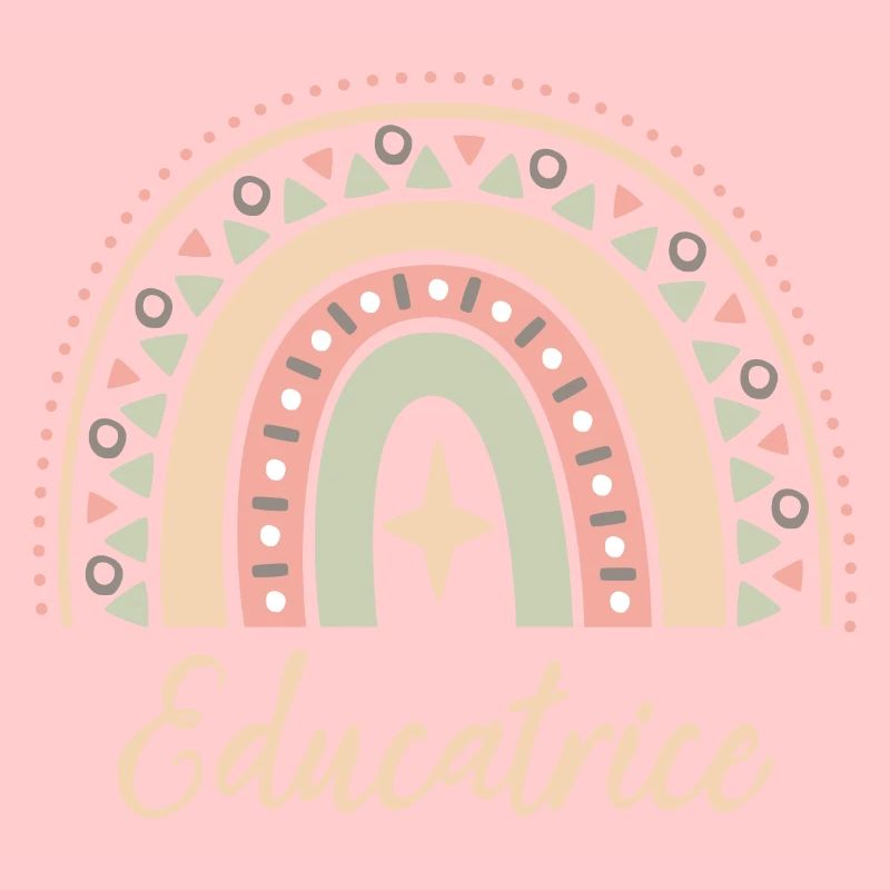 Cadeau Educatrice. Boho Rainbow éducatrice.