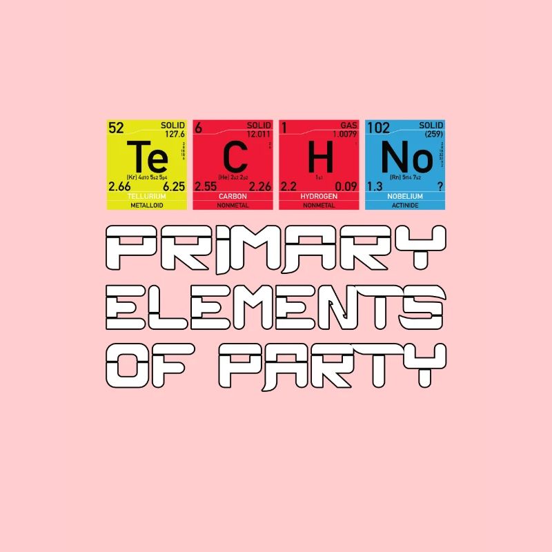 Nerd geek techno elements funny party