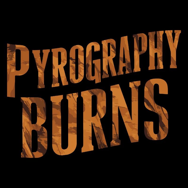 Pyrographie Burns Typographie Enthousiaste Graphique