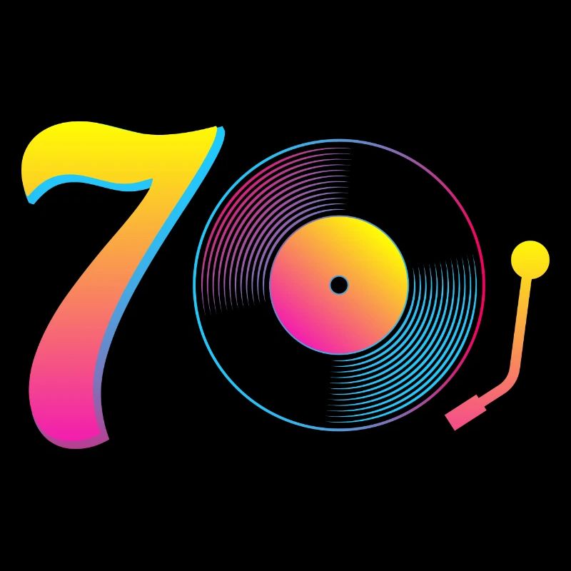 70s retro vinyl music design