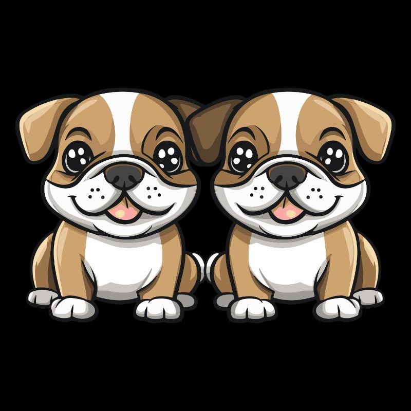 Chien bouledogue bande dessinée