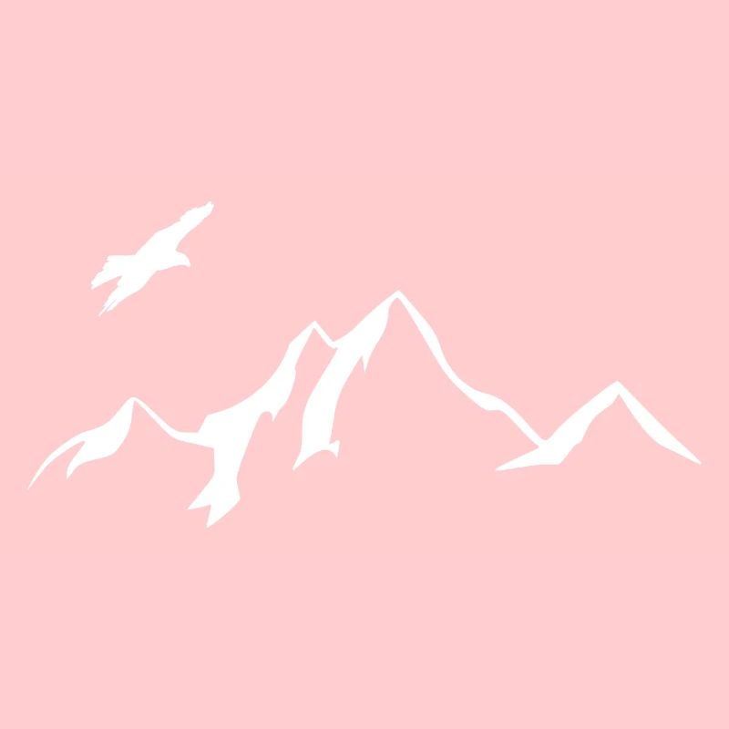 Mountain scenery with eagle