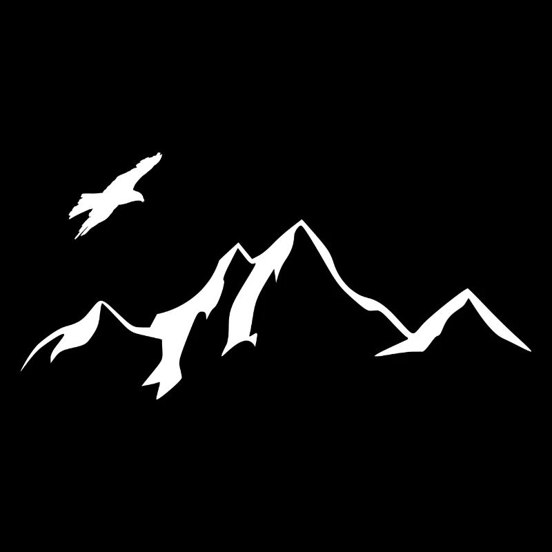 Décor de montagne avec aigle
