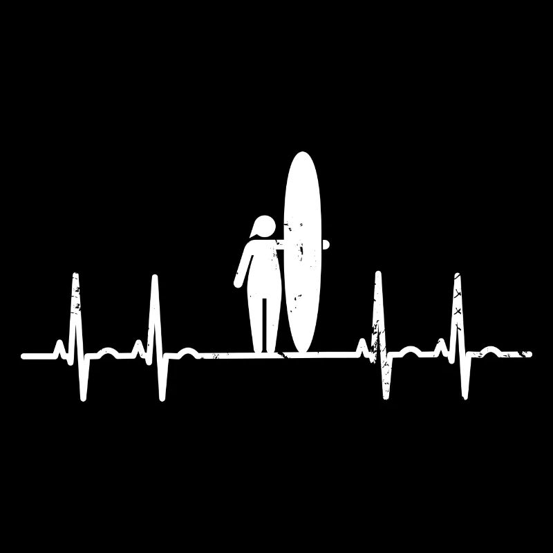 Heartbeat Surfer Surfer Surfer Lover Gift