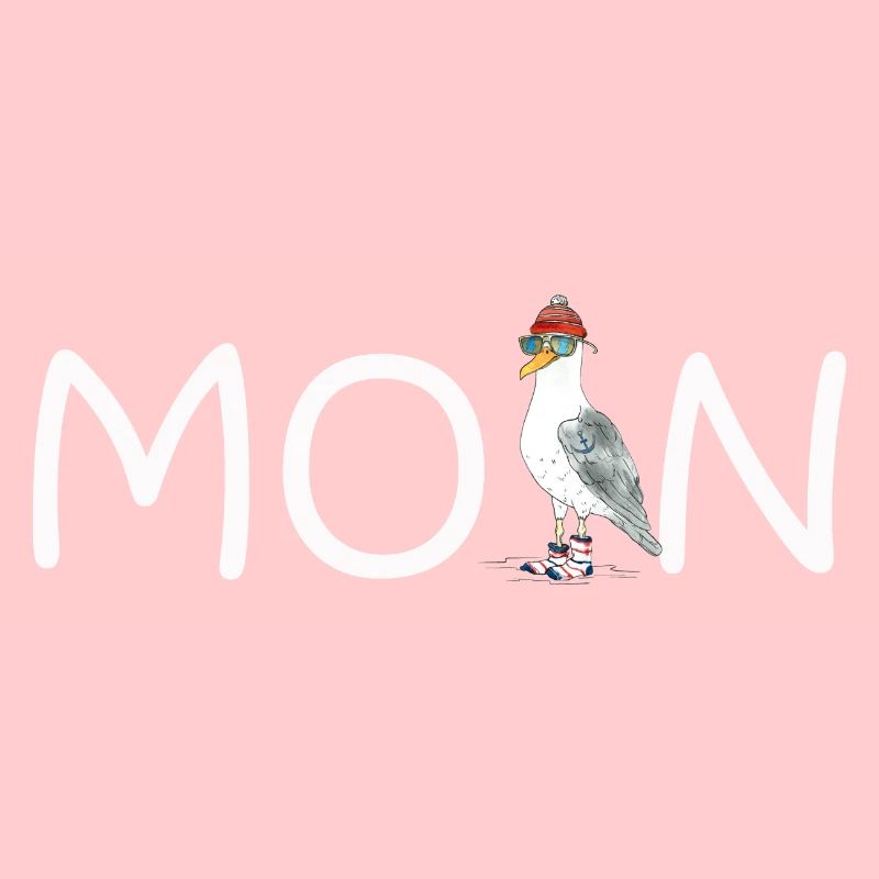 PLATTDEUTSCHER SPRUCH MIT MÖWE